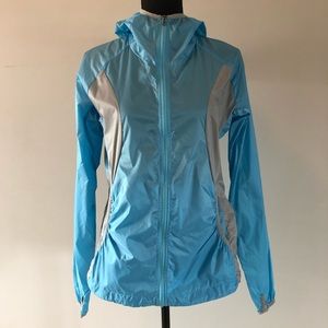 Women’s Eddie Bauer Sport Light blue Packable windbreaker jacket size XS